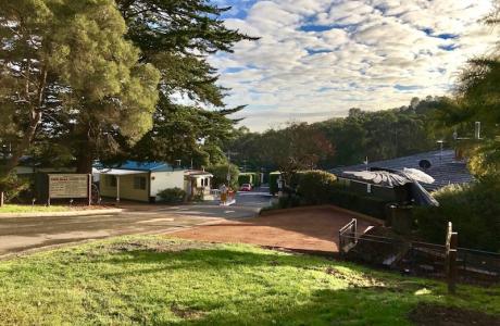 Kui Parks, Lilydale Pine Hill Caravan Park, Entrance